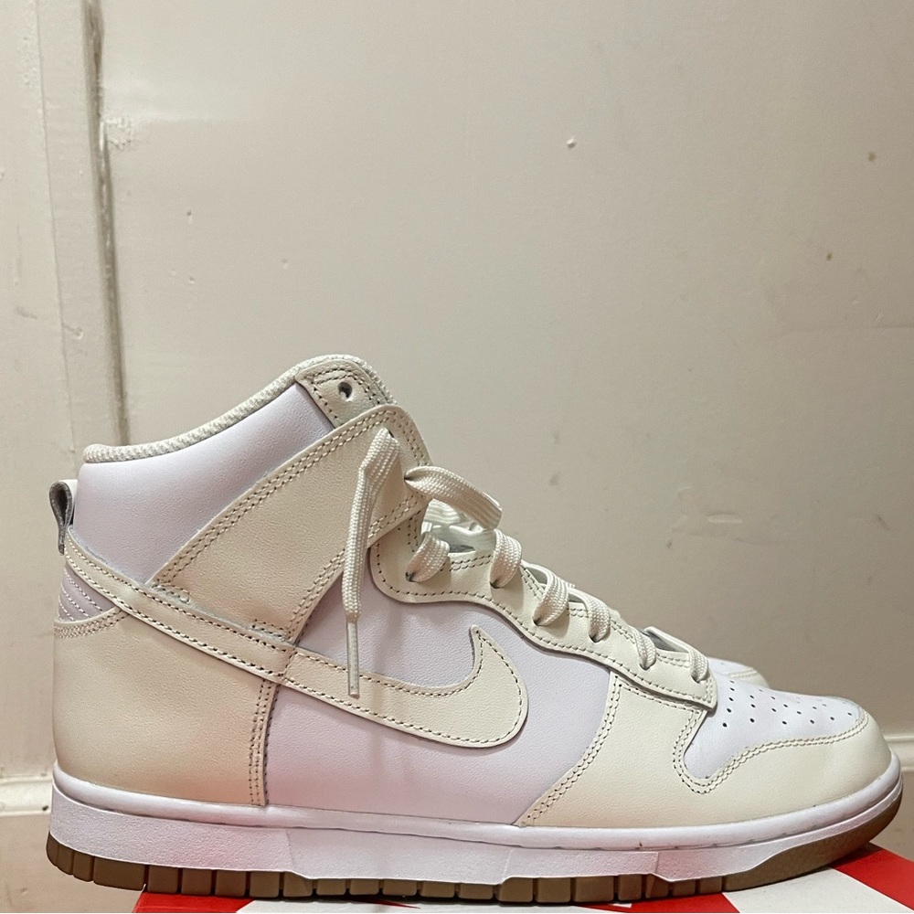 White Nike High Top Dunks